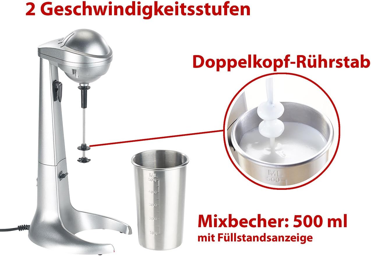 Elektrischer Drink-Mixer mit Edelstahl-Becher