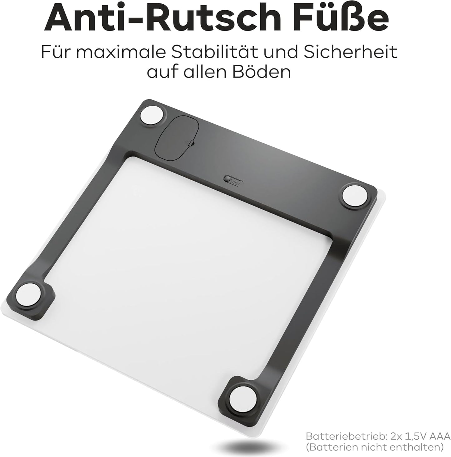 Digitale Personenwaage PC-PW 3122, Weiss 30 x 30 cm