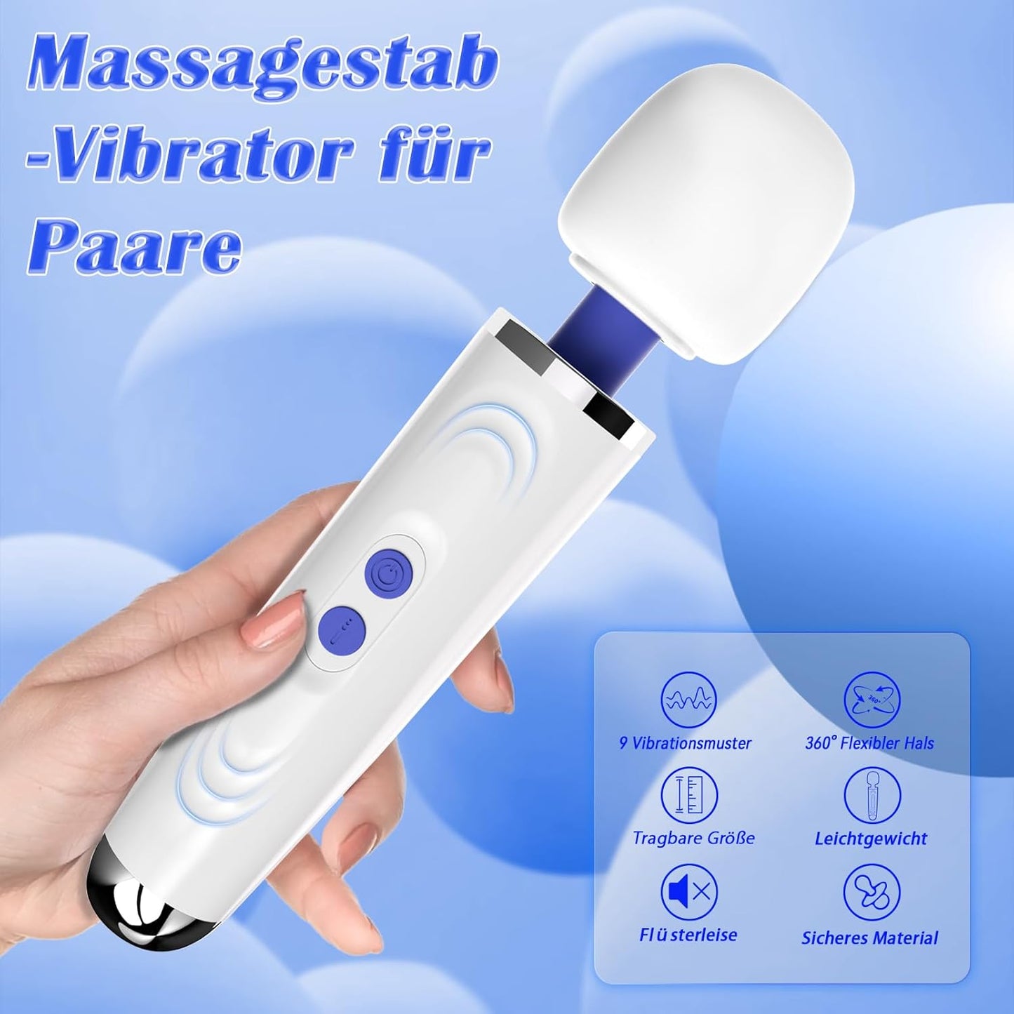 Massagestab mit Masturbator-Aufsatz