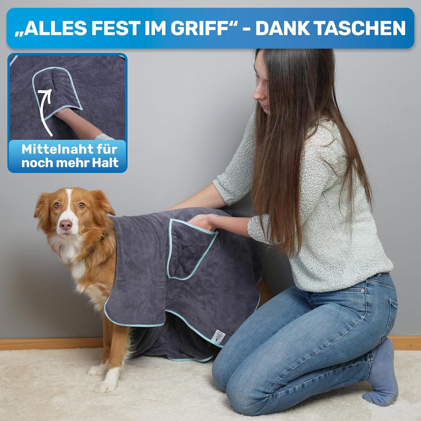 2 x Hundehandtücher, 2x Hundehandtuch