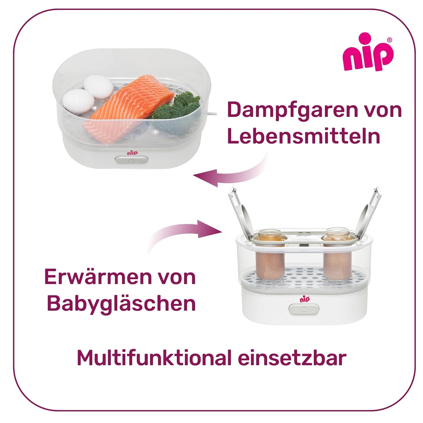 Babyflaschen-Sterilisator für 6 Flaschen und Zubehör