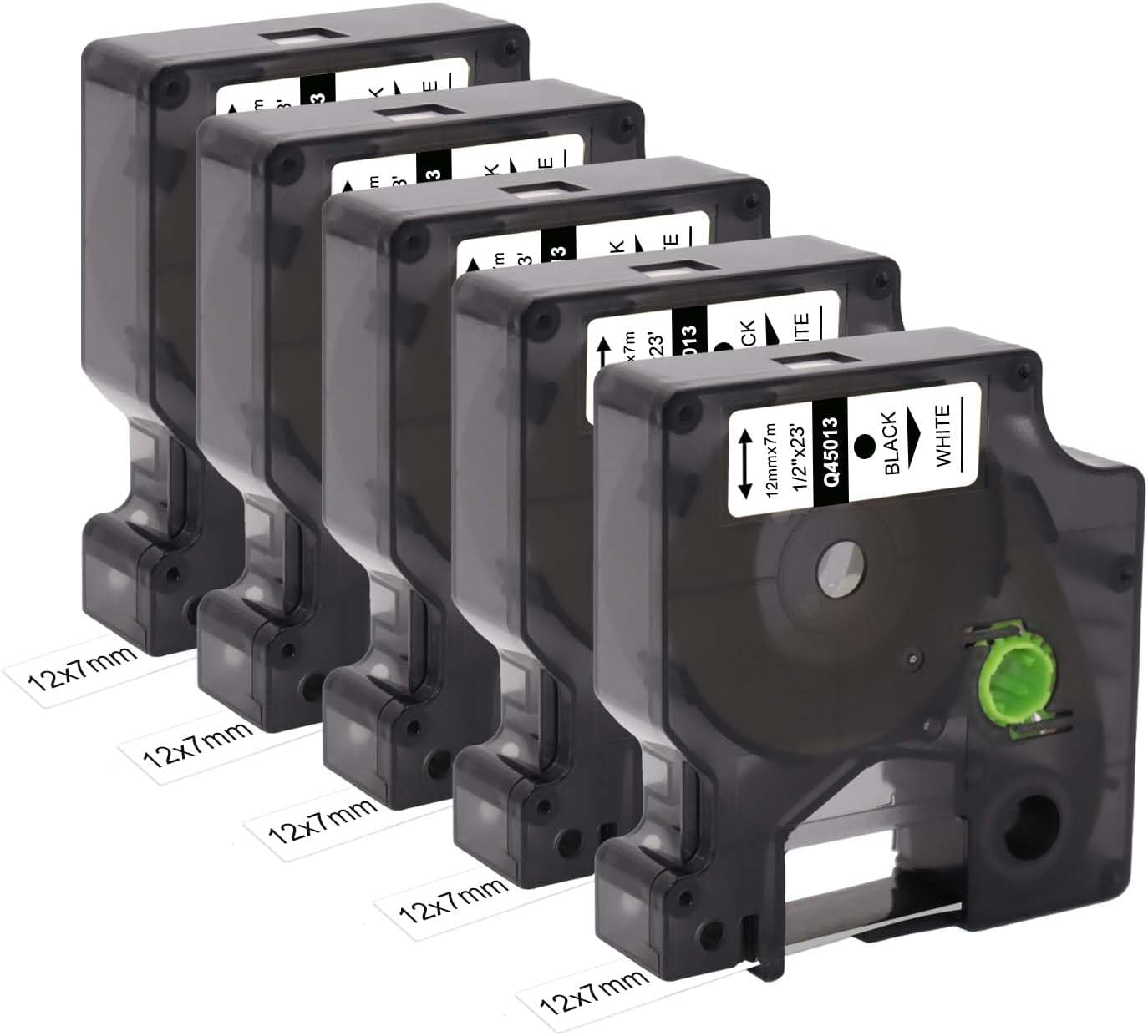 Label Tape Kompatibel für D1 45013 (5er-Pack), 5pack