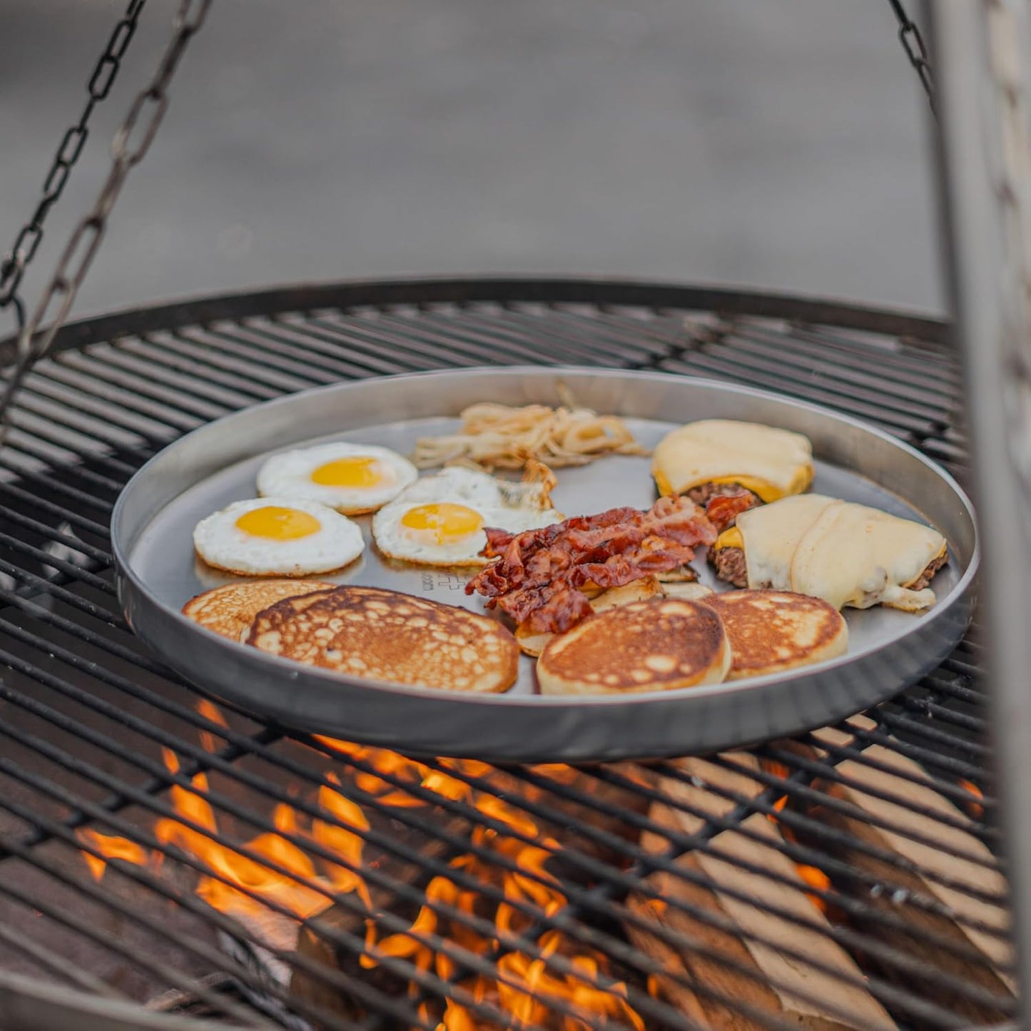 Grillplatte für Gas- und Kohlegrills, Rund 40cm