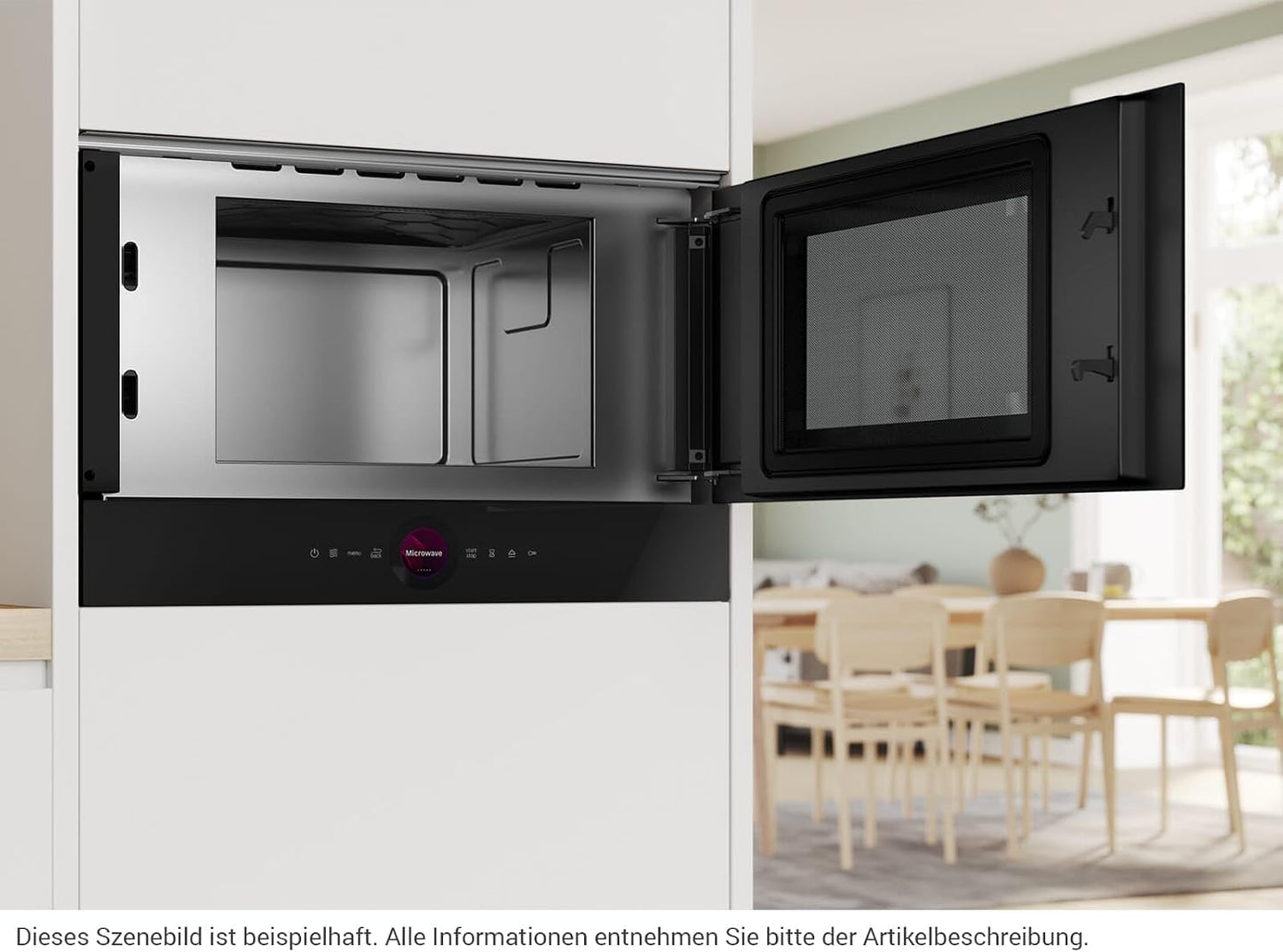 Einbau-Mikrowelle BFR7221B1, Serie 8 Schwarz 60 cm Breite