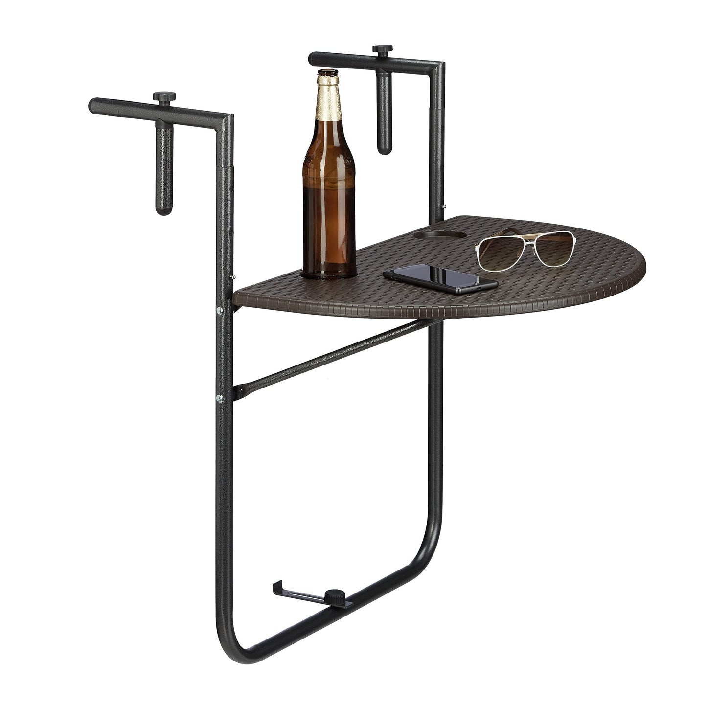 Klappbarer Balkonhängetisch Bastian, Braun