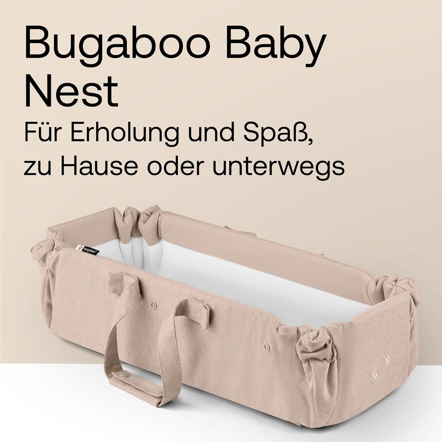 Tragbares Babynest mit Matratze, Desert Taupe