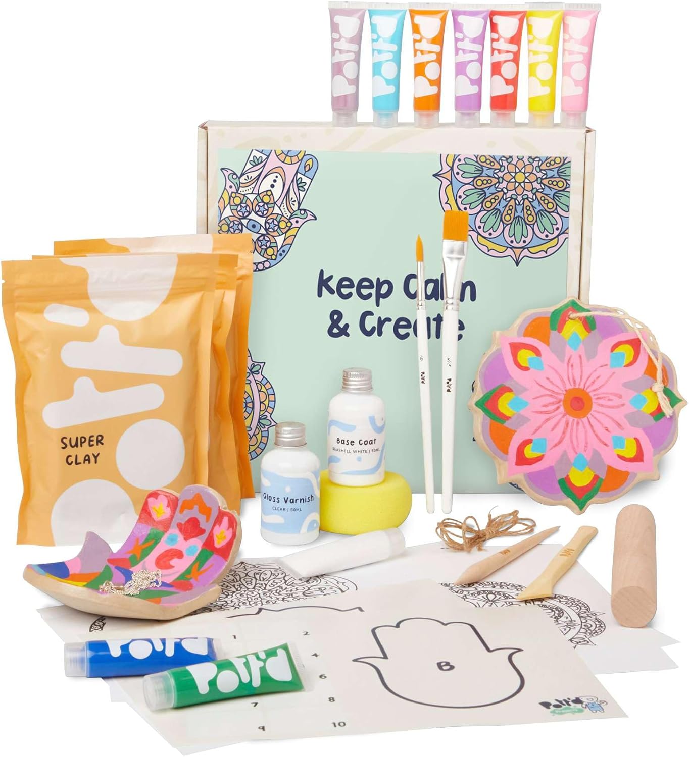 Mini-Töpfer-Sets mit lufttrocknendem Ton, Kunsttherapie-Set