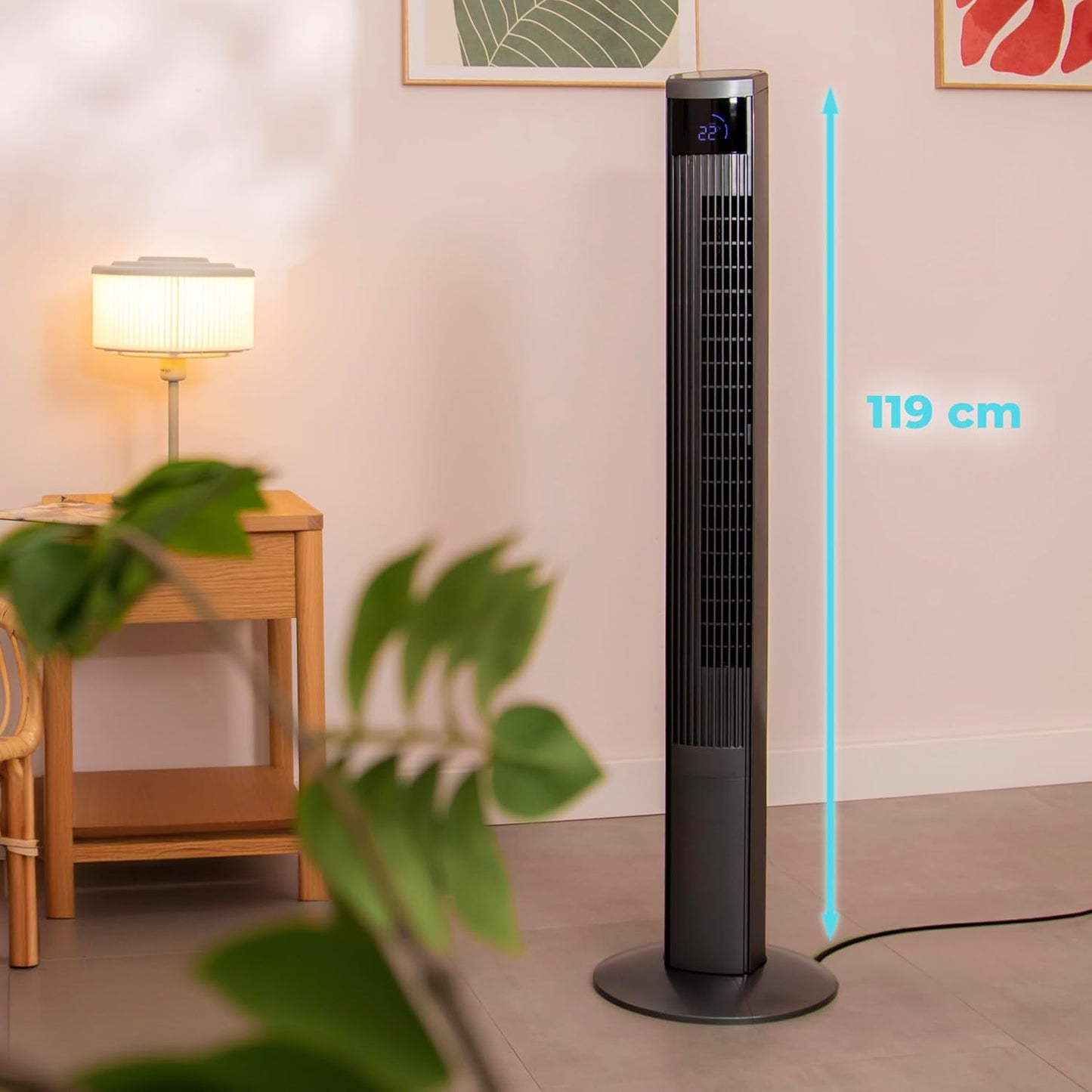 Turmventilatoren EnergySilence 9090 Skyline Ionic, Höhe 47" Schwarz