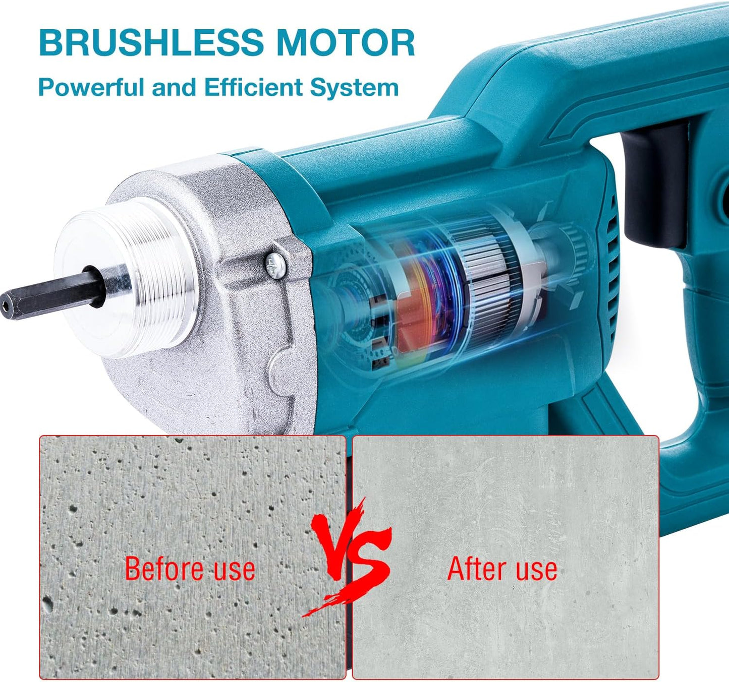 Brushless Akku-Betonrüttler FIT-BAT 21V mit 1,2 m Schlauch