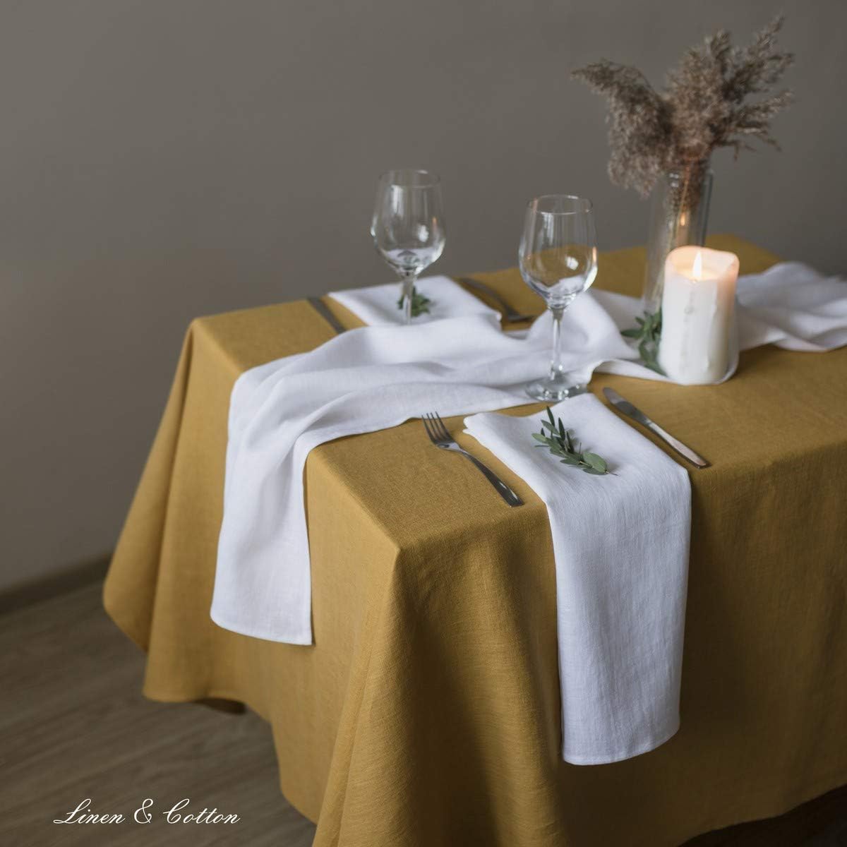 4-teiliges Stoffservietten-Set Hygge, Weiß Weiss Servietten - 32 x 32cm