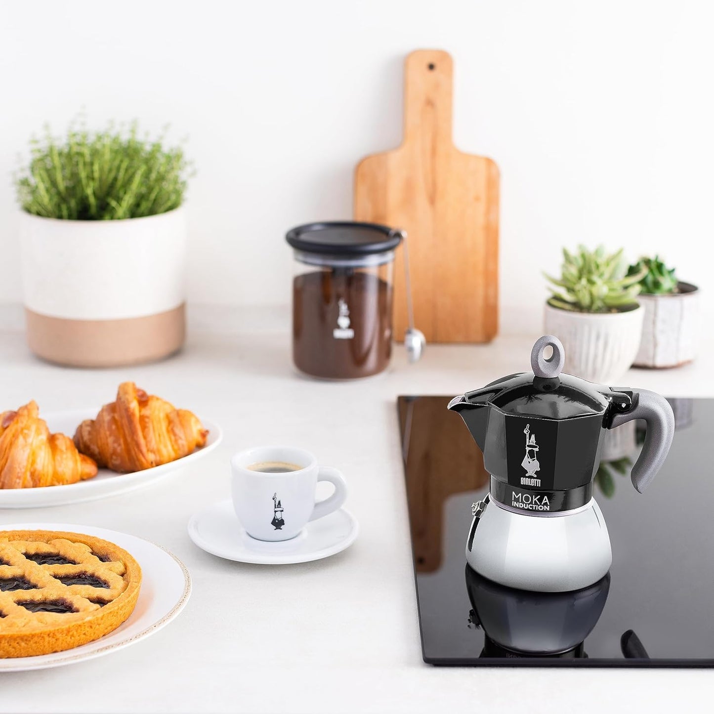 Moka-Kanne für Induktionsherde (6 Tassen), 6 Tassen New Moka Induction Schwarz
