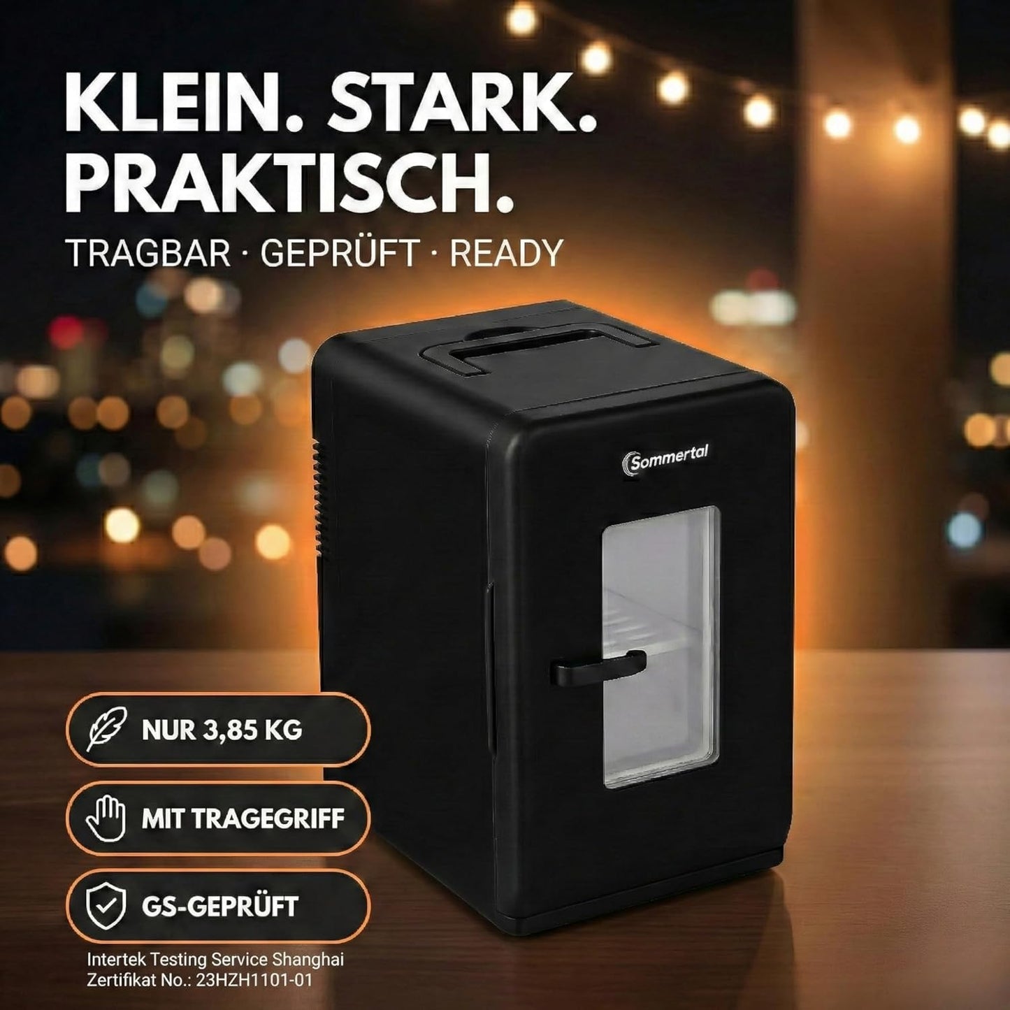 Mini Kühlschrank KS15 15L für Auto und Zimmer