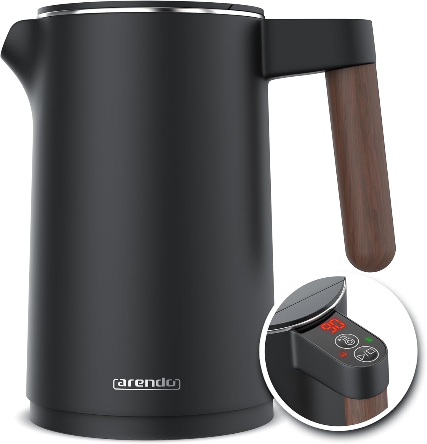 Wasserkocher, B: Dunkler Griff