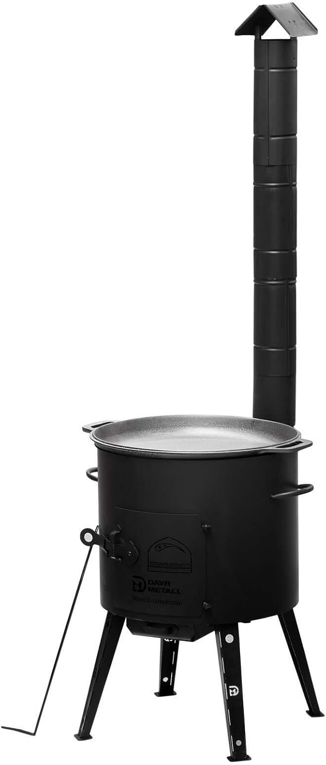 Utschak mit Abzugsrohr, Ø36 cm + 10 L Deckel-bratpfanne