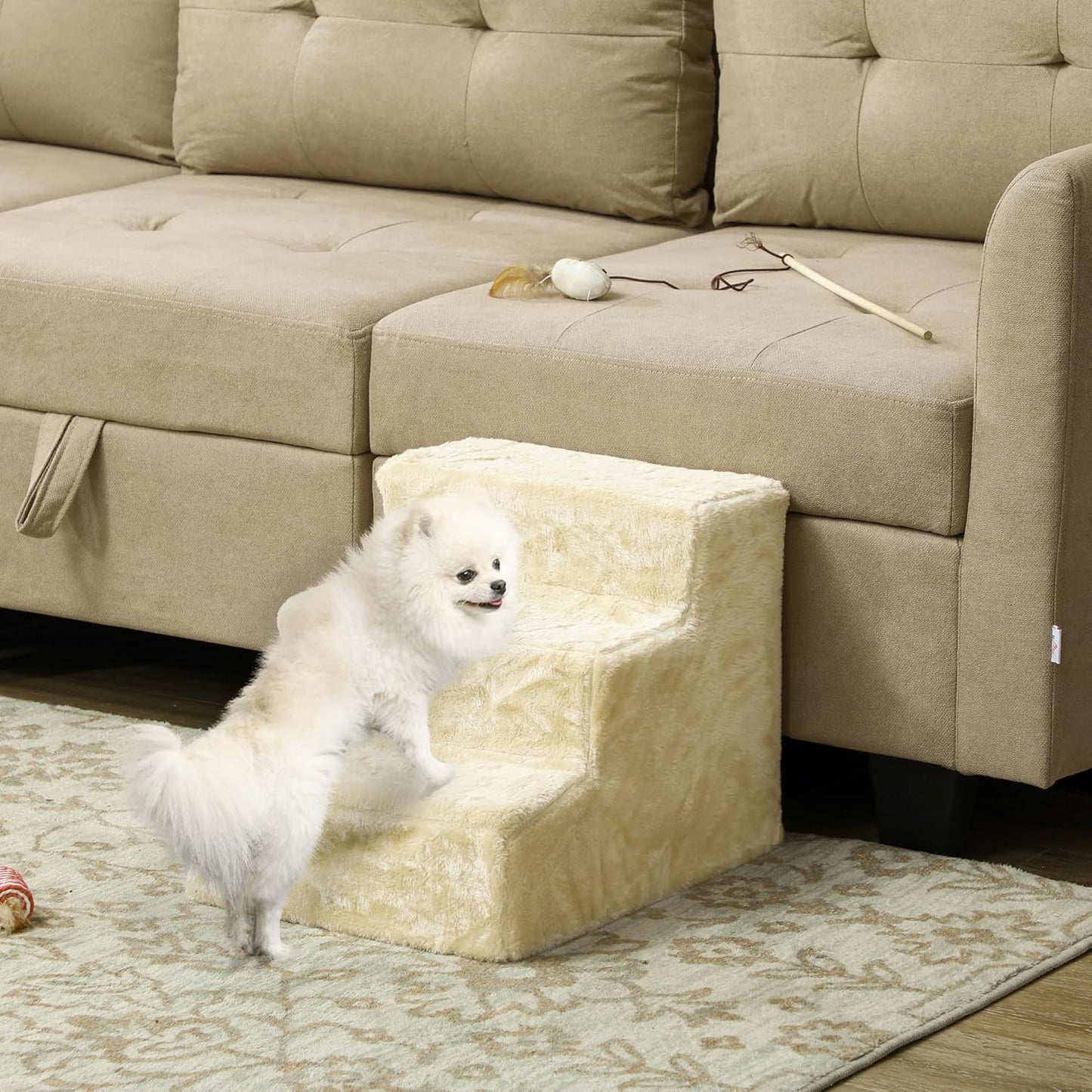 Haustiertreppe, Beige 46L x 35B x 35H cm