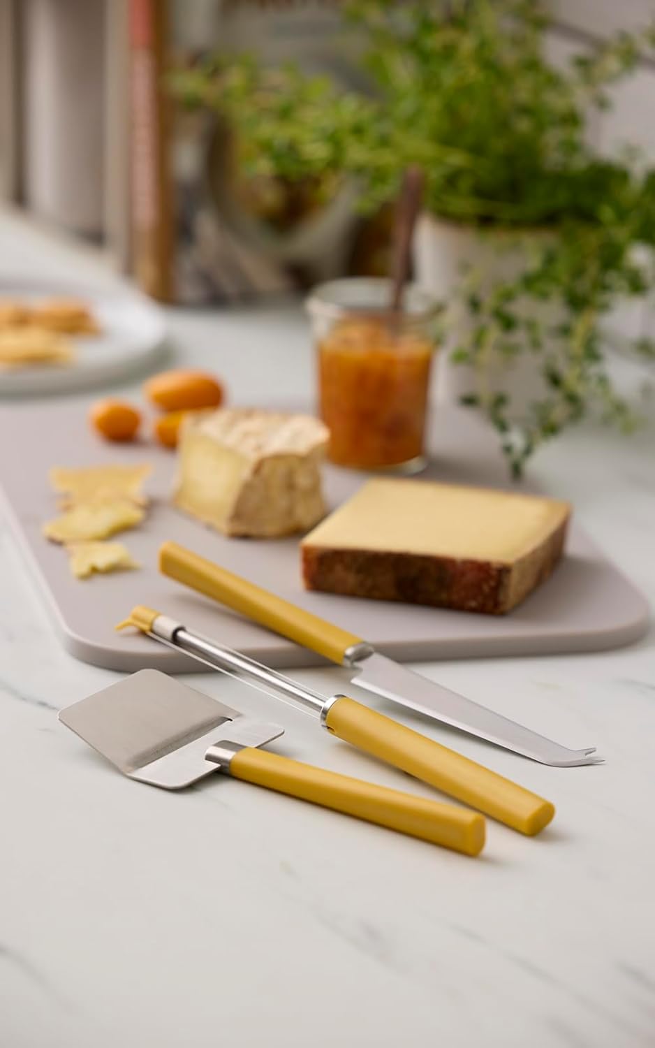 Emma Käse-Set (3-teilig), 27,5 x 18 x 3,5 cm Curry