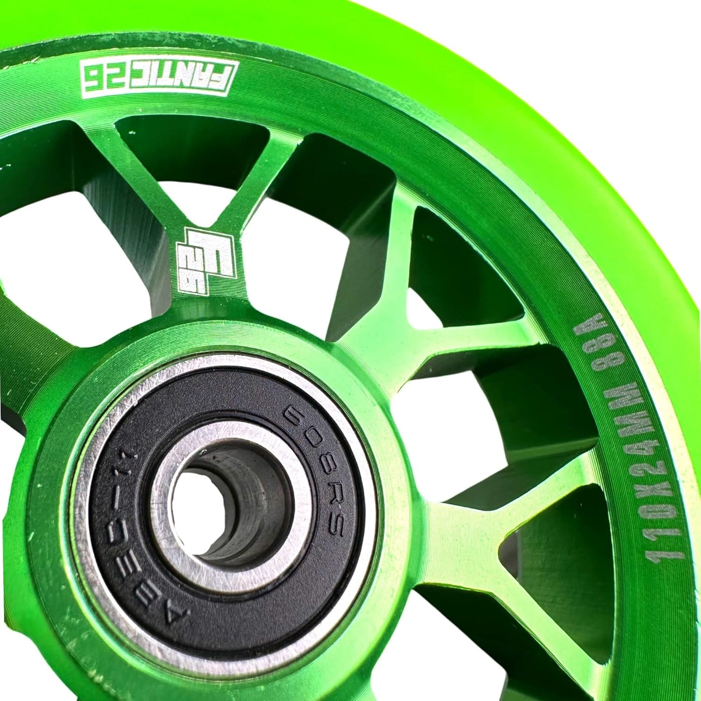 Spy7 Stunt Scooter Rolle, Grün/Pu Grün