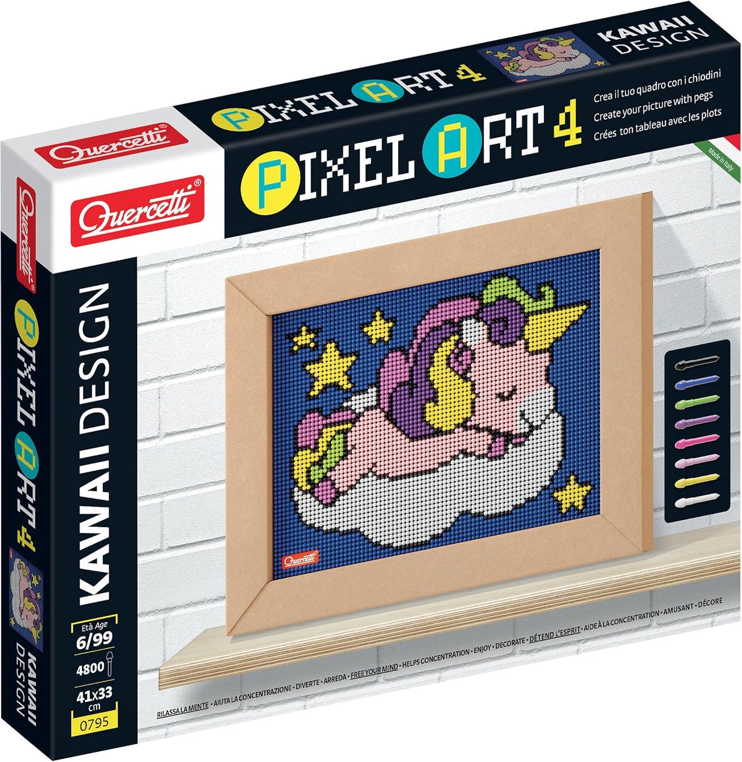 0795 Pixel Art Kawaii Steckspiel - Einhorn