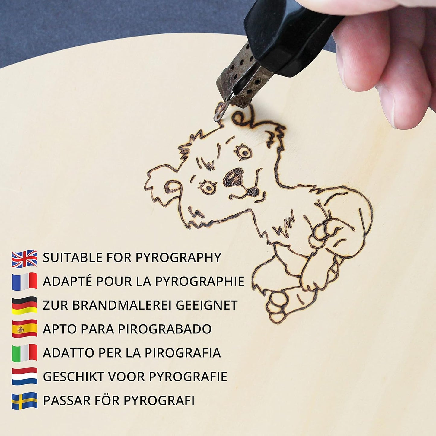 Holzscheiben-Set für Kreativprojekte (4 Stück)