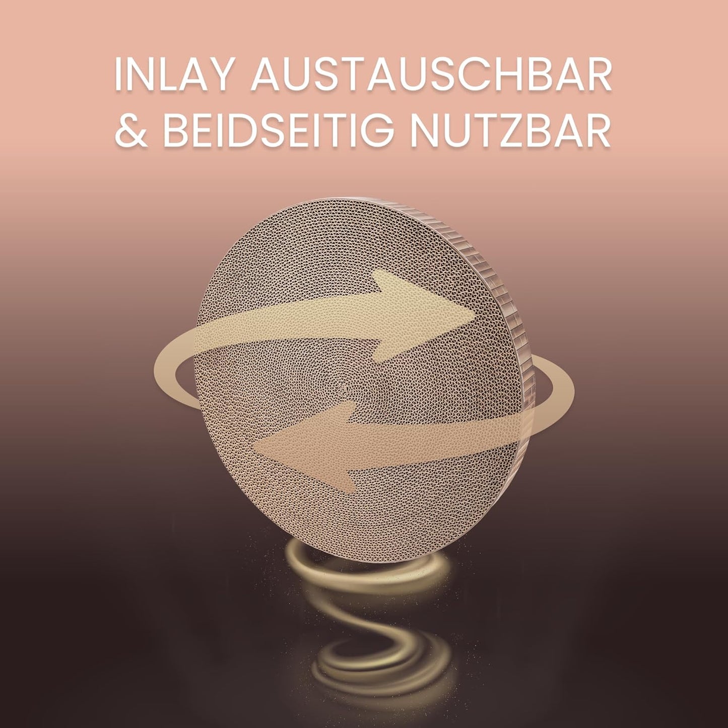 Kratzmöbel Zylinder mit wechselbarem Inlay, Bamboo