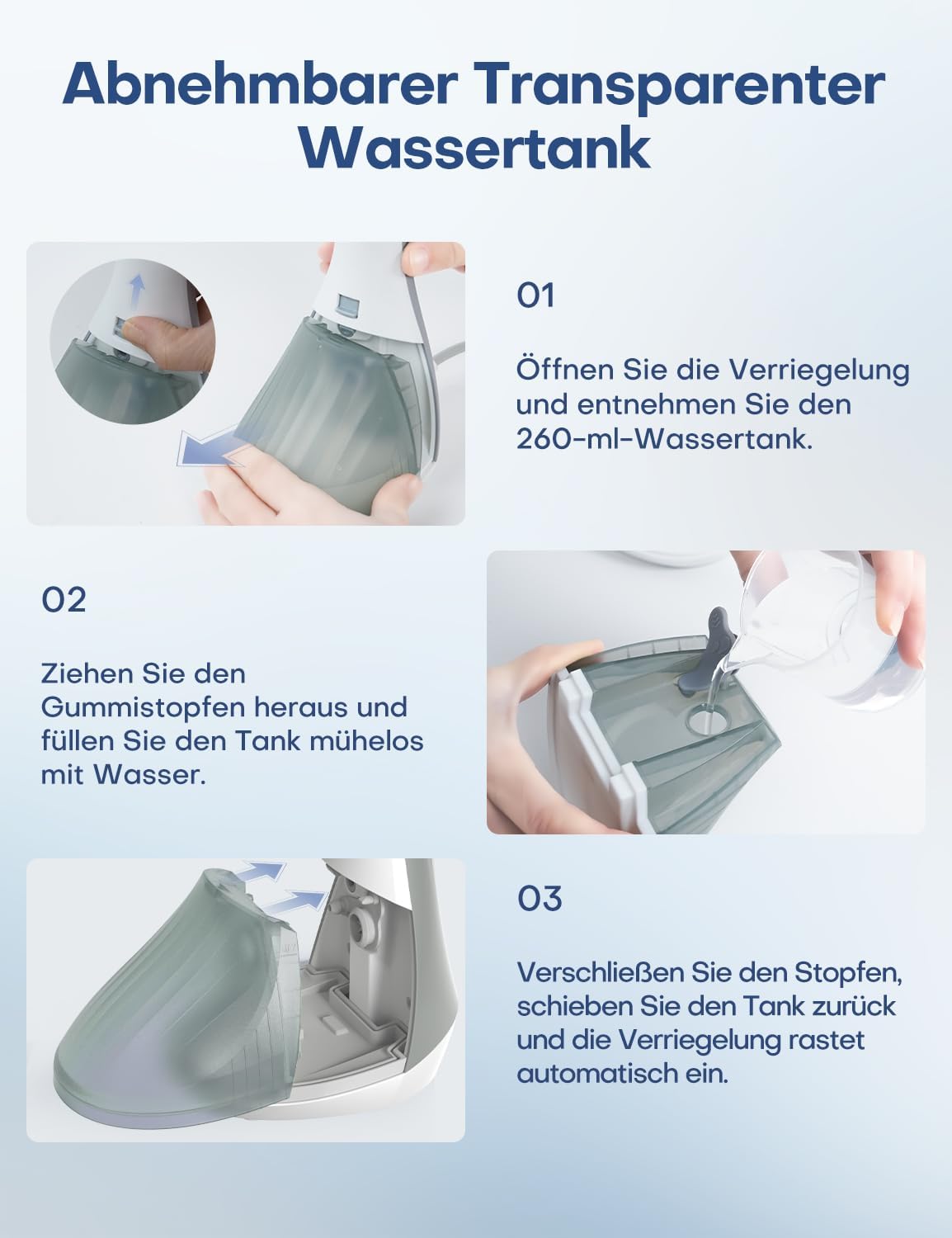 Dampfglätter mit 2 Dampfmodi