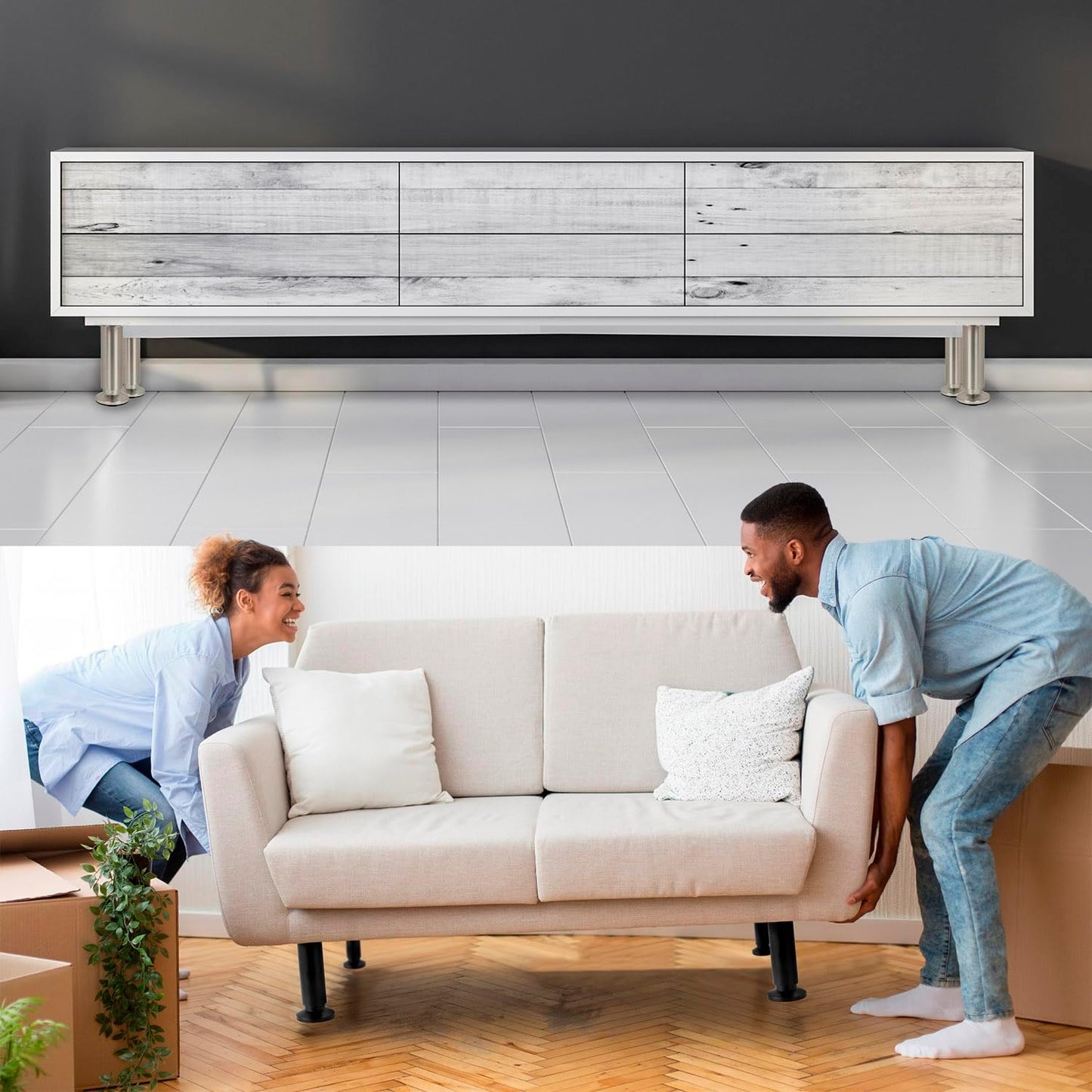 Verstellbare Möbelfüsse 4er Set, Höhe:300 mm(30 CM )4er SET Schwarz Matt (Eloxiert)