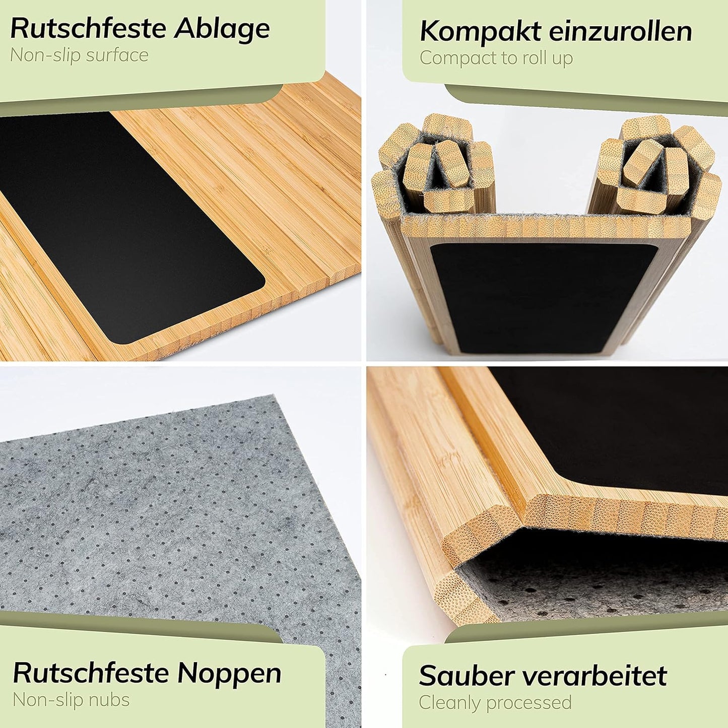 Sofatablett, Bambus mit Pad