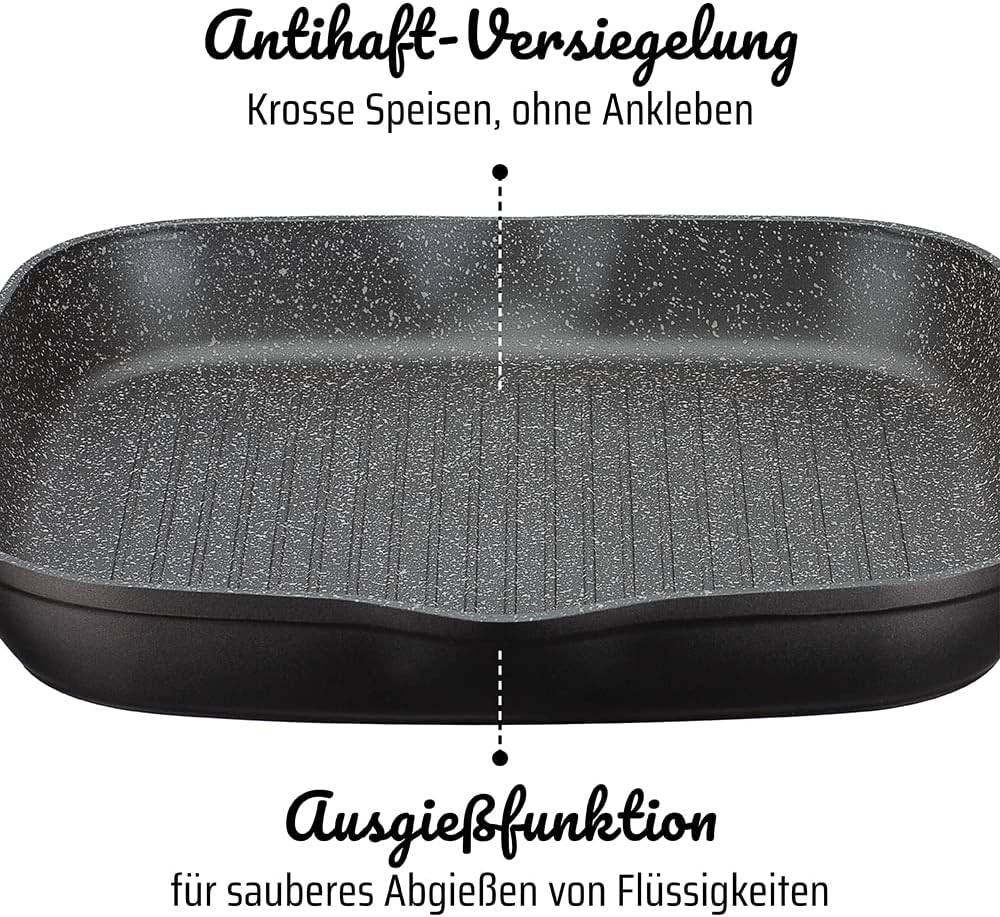 3-teiliges Pfannen-Set Gourmet Granit