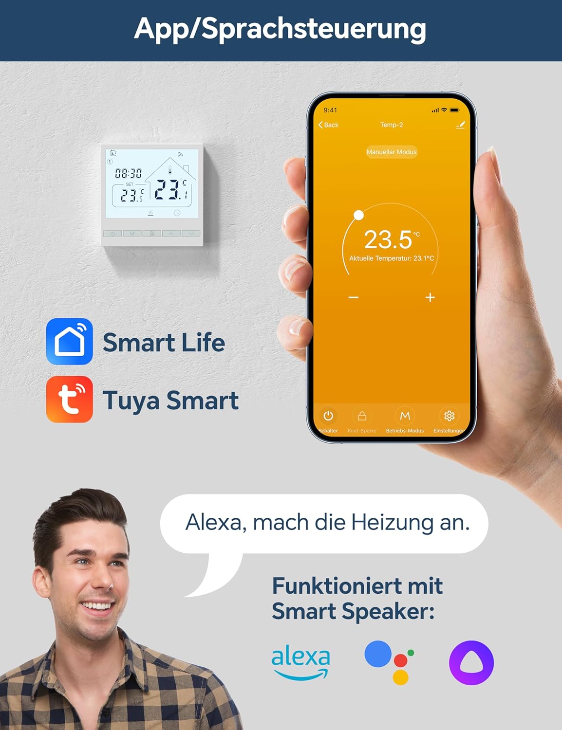 TOL47WIFI Heizungsthermostat, Gasheizkessel Thermostat 1Stk_WIFI