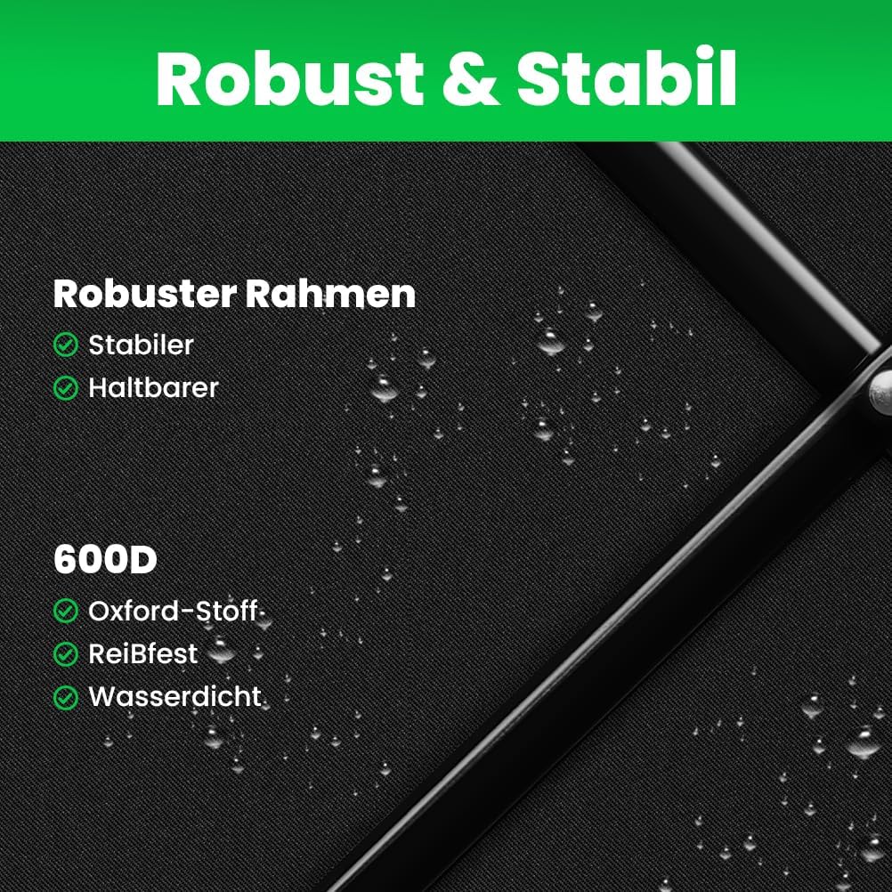 Faltbarer Bollerwagen mit Bremsen und grossem Stauraum