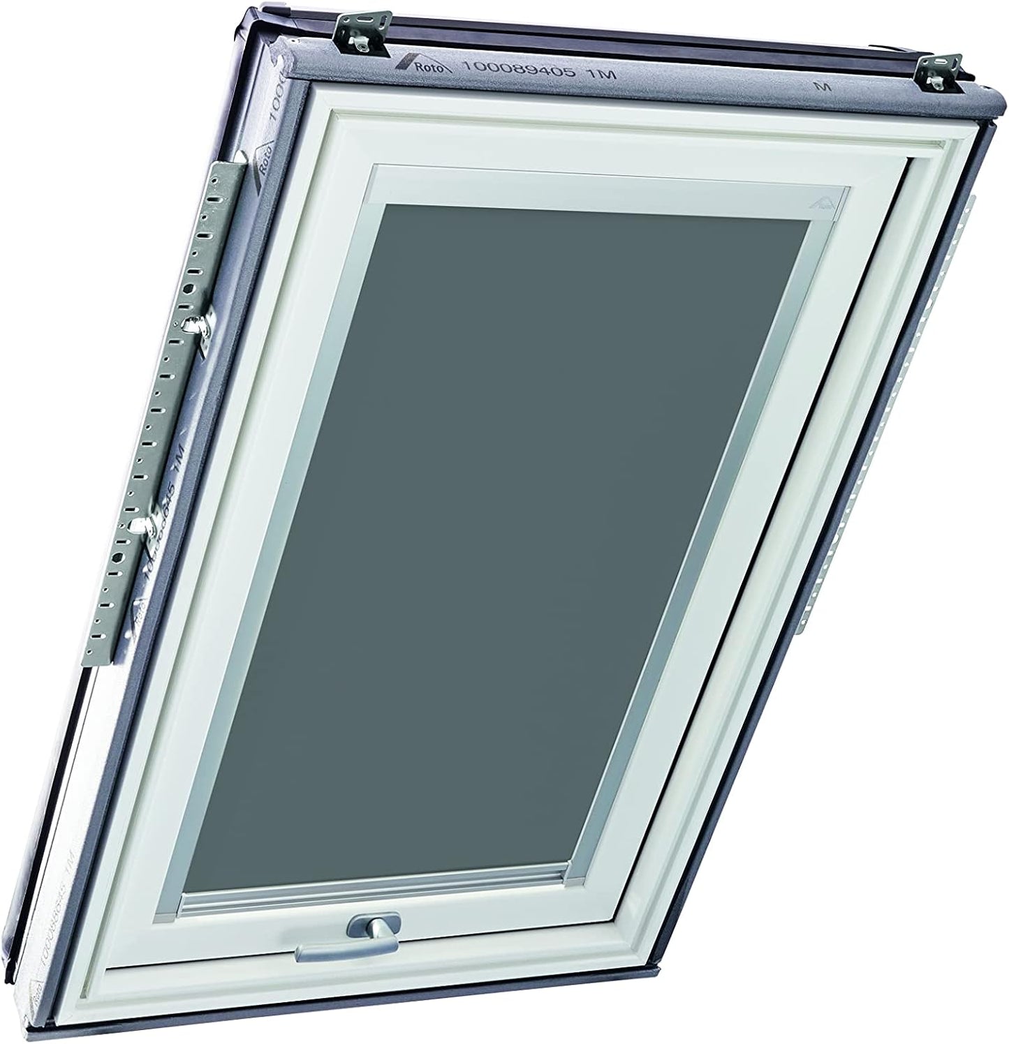 Tageslichtrollo ZRE, Führungsschiene Silber, B95 x H78 cm, Dunkelgrau