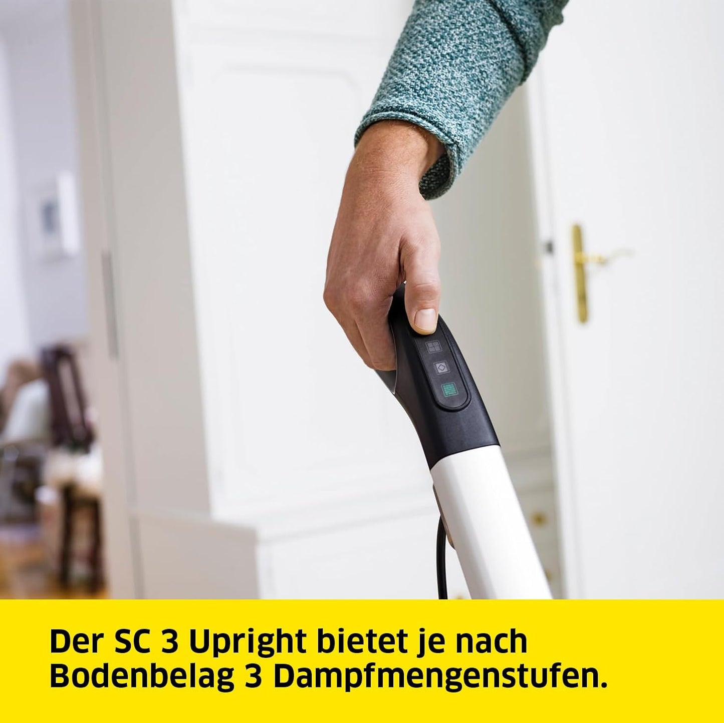 Dampfreiniger SC 3 Upright EasyFix mit Teppichgleiter, 3 Stufen Dampfregulierung