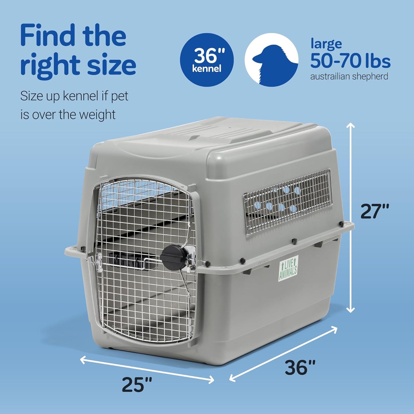 Skykennel Nr. 4 Hundetransportbox, L 64 x B 69 x H 92 cm Mehrfarbig