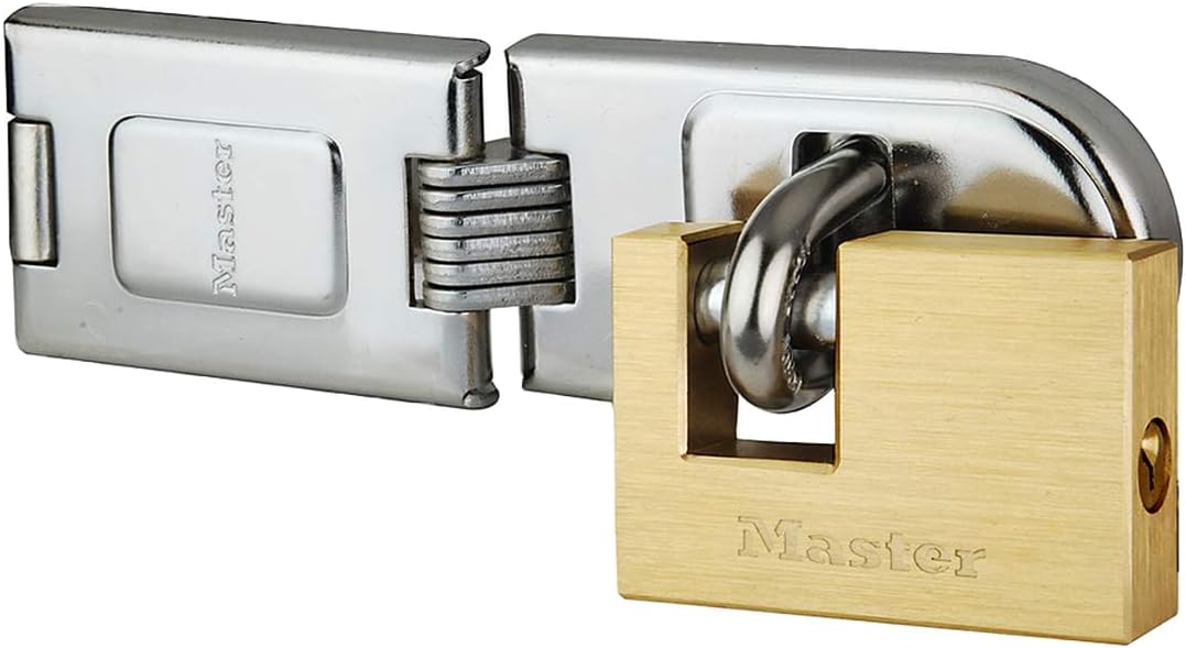 Vorhängeschloss-Set, 16 x 4,5 cm 1 Scharnier + Vorhängeschloss