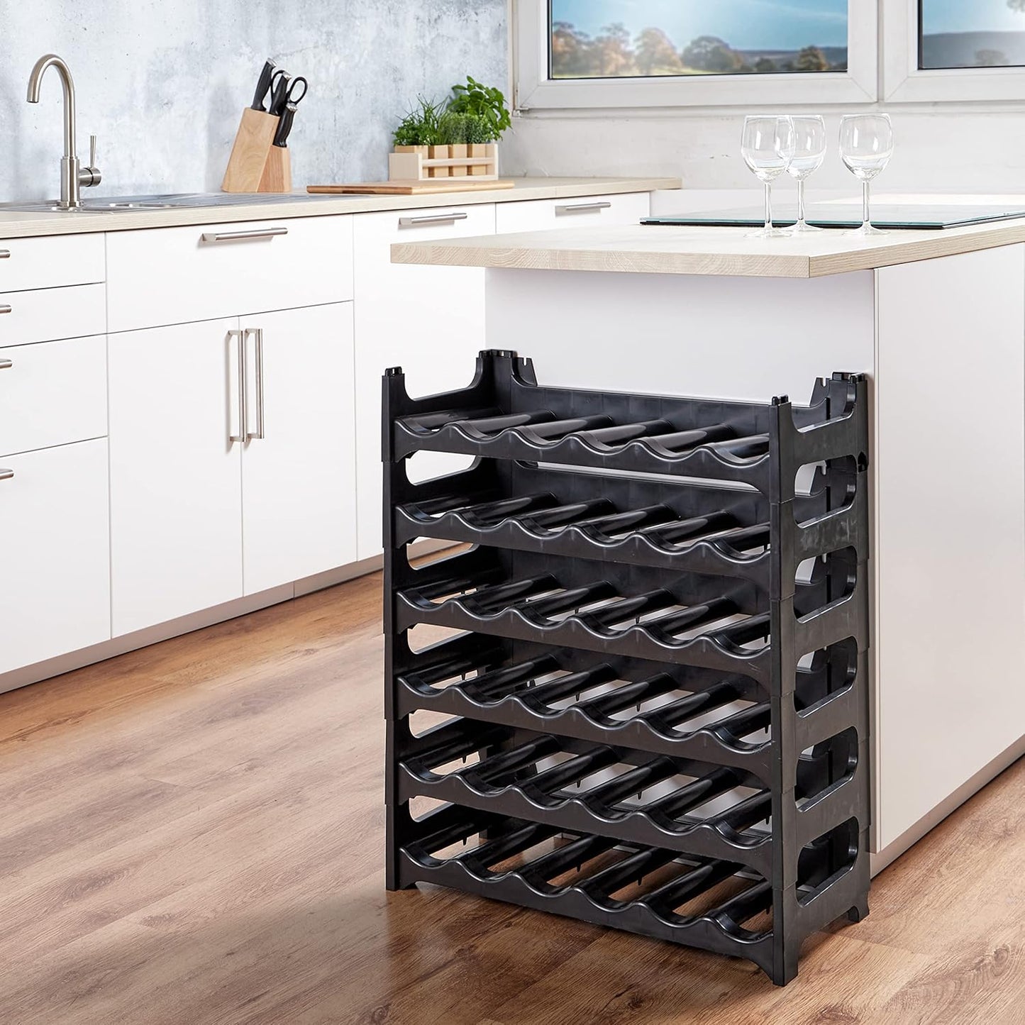 Modulares Flaschenregal, 6 Module für 36 Flaschen