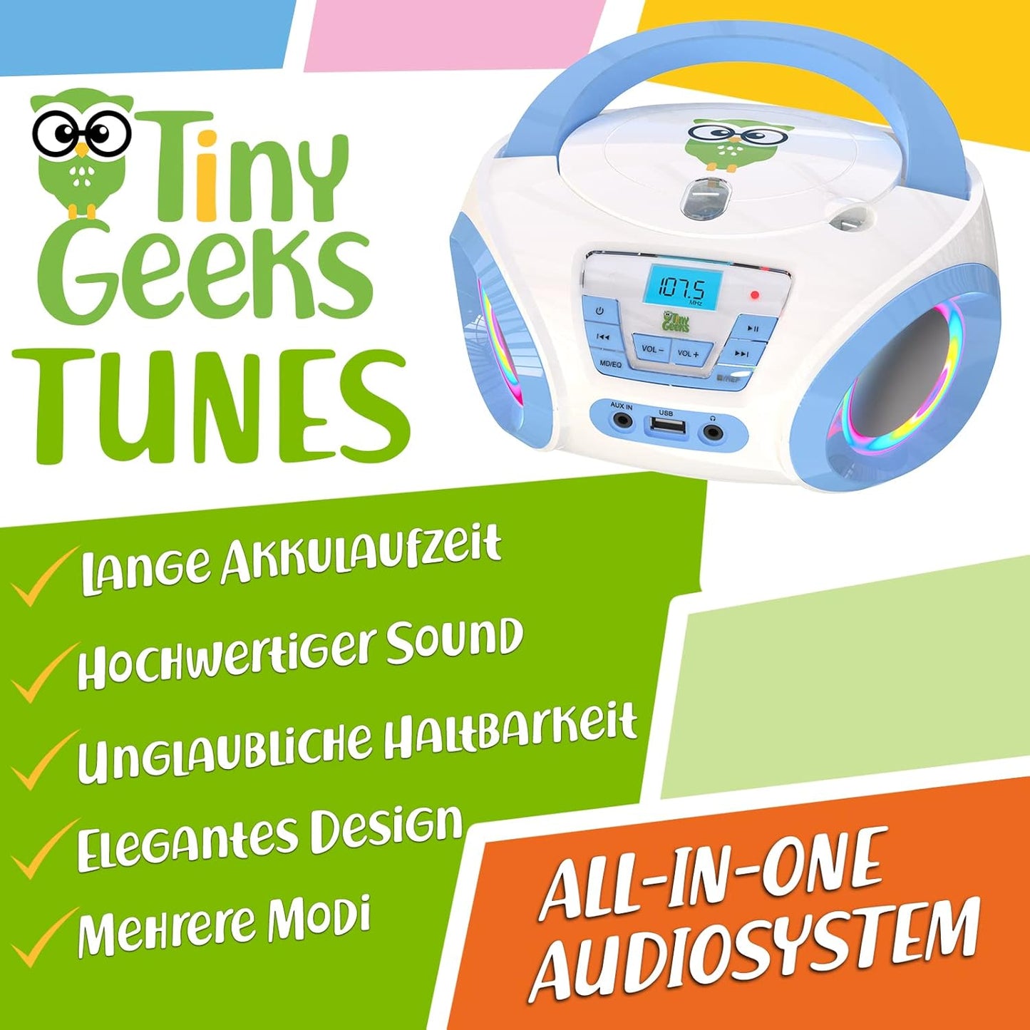 Tunes CD-Player für Kinder, Blau