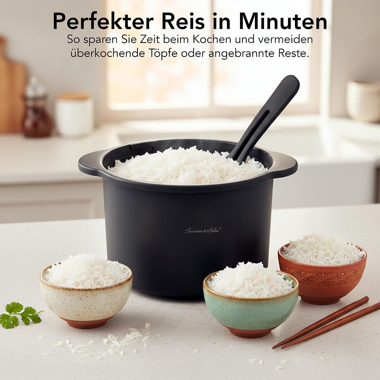 Mikrowellen-Reiskocher-Set (2 Stück, 2,5 Liter)