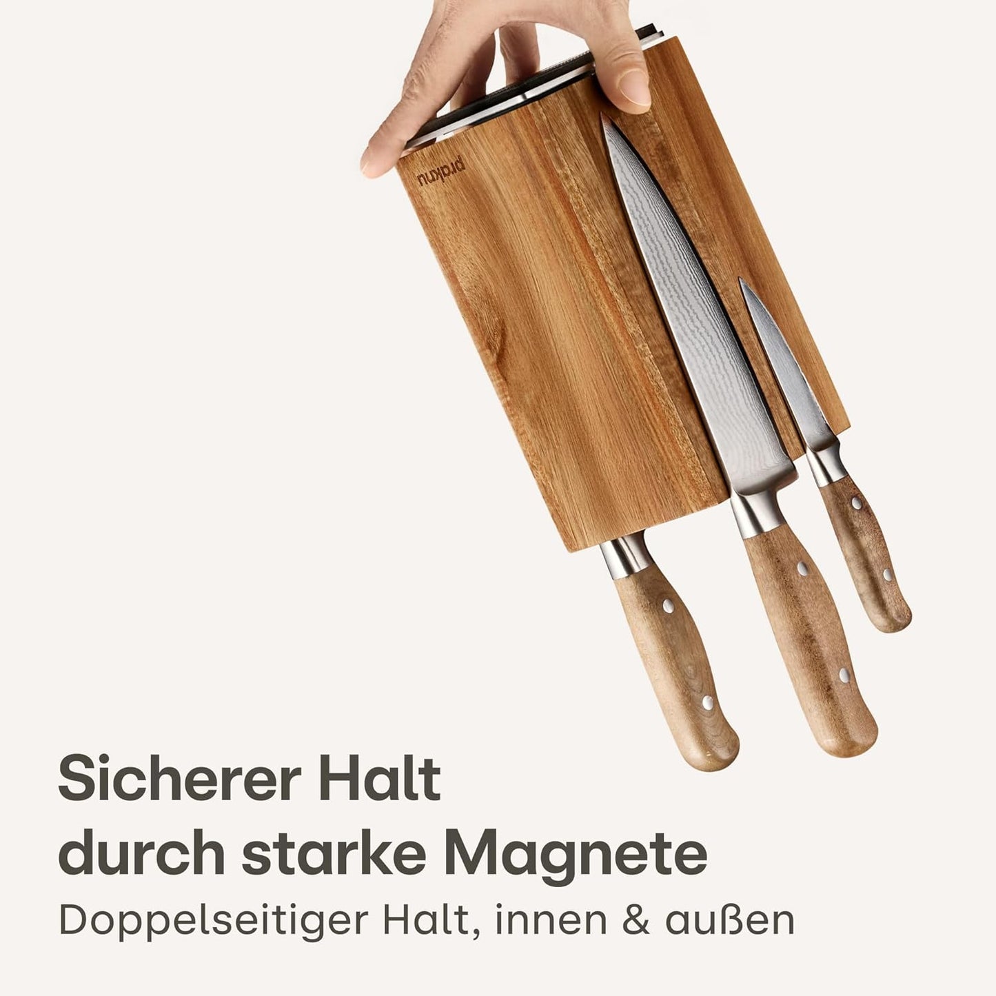 Magnetischer Messerblock aus Akazienholz