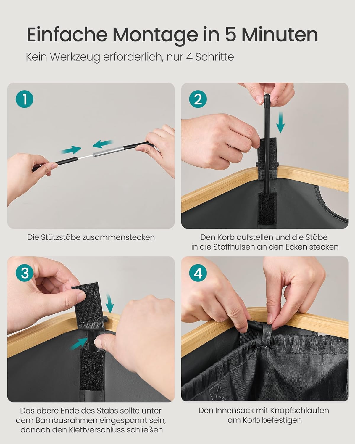 Pfandflaschen-Sammelbehälter mit Innensack, Schiefergrau + Naturbeige 95 L
