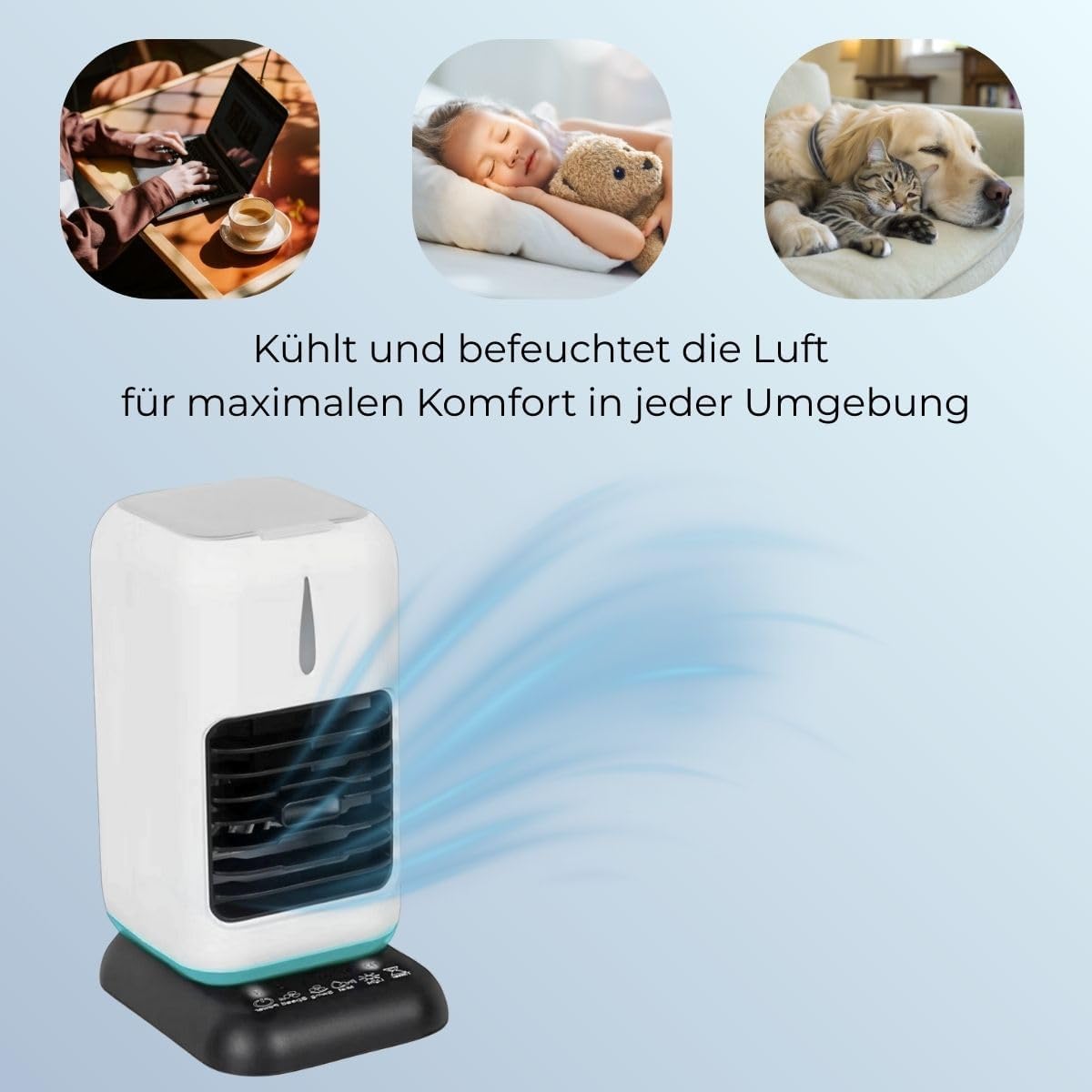TC-2 Tischluftkühler mit Sprühfunktion und USB-C