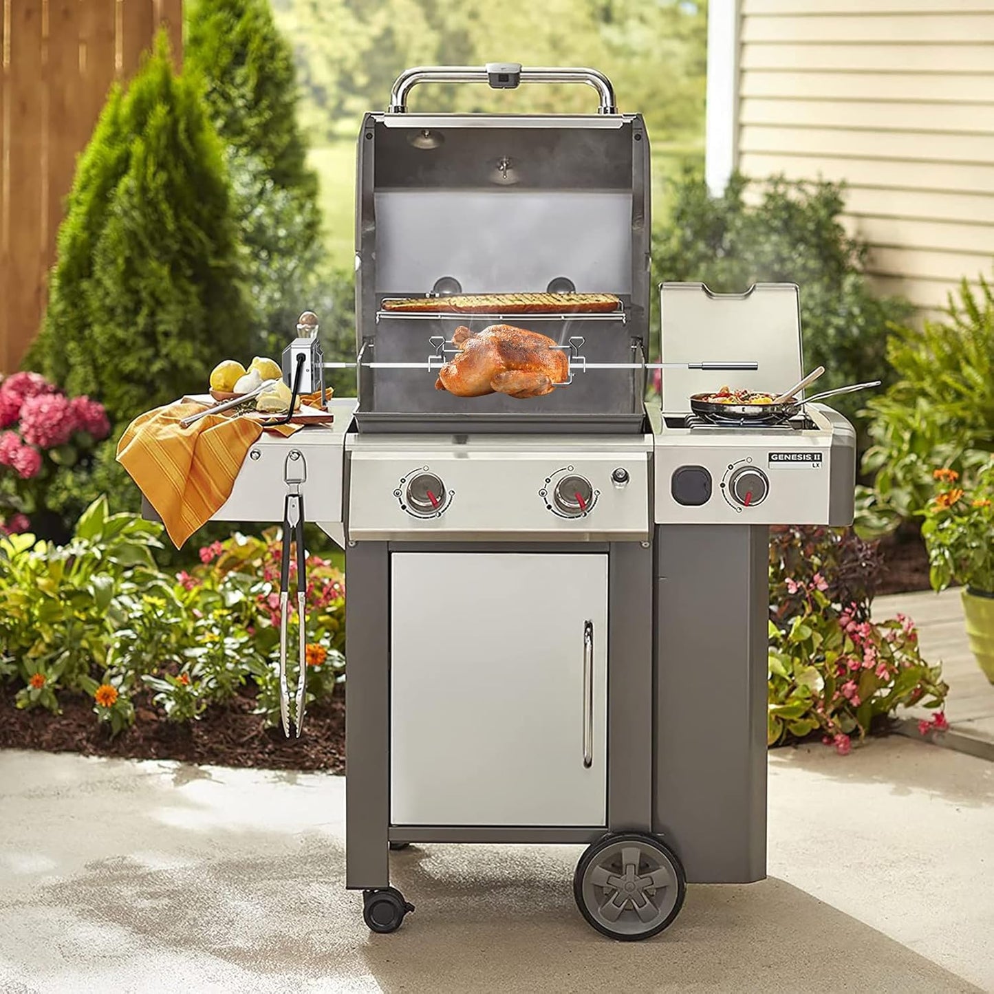 Grill-Drehspiess Set für Weber Genesis II