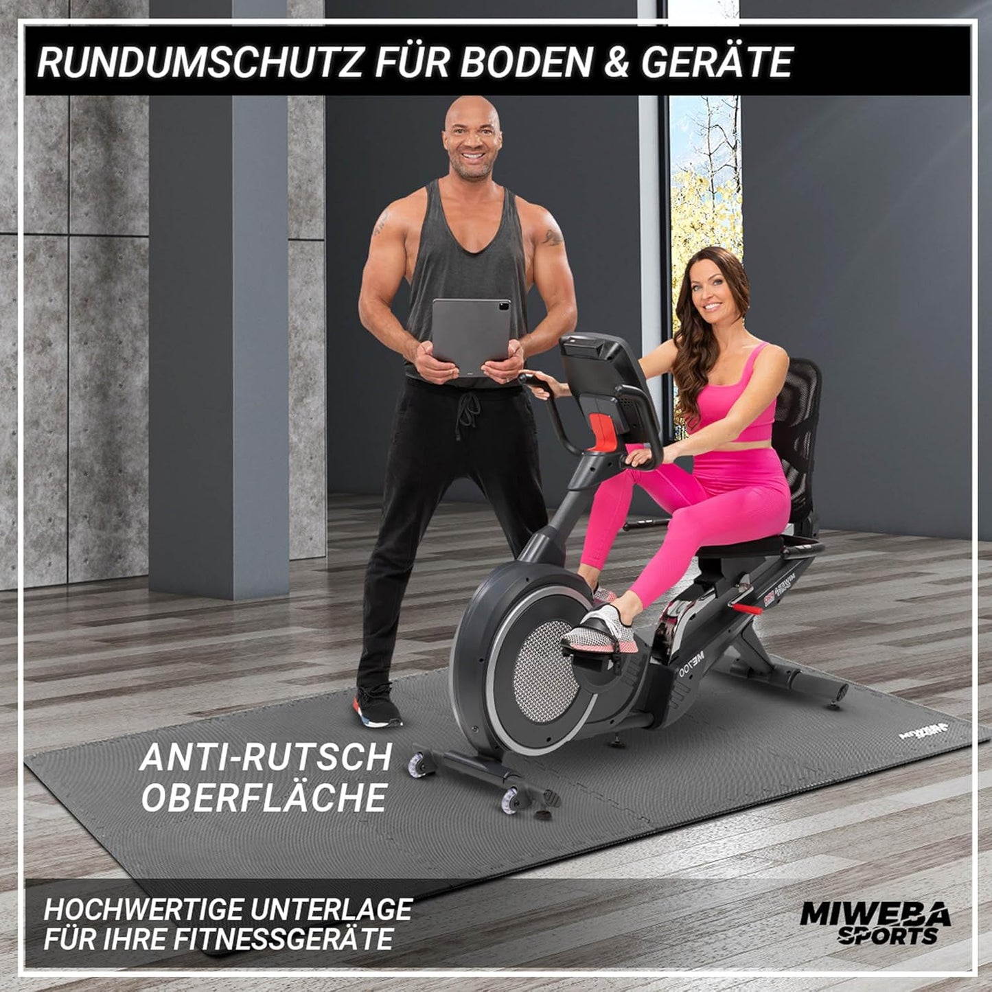 Bodenschutz-Puzzlematte BS100, Grau