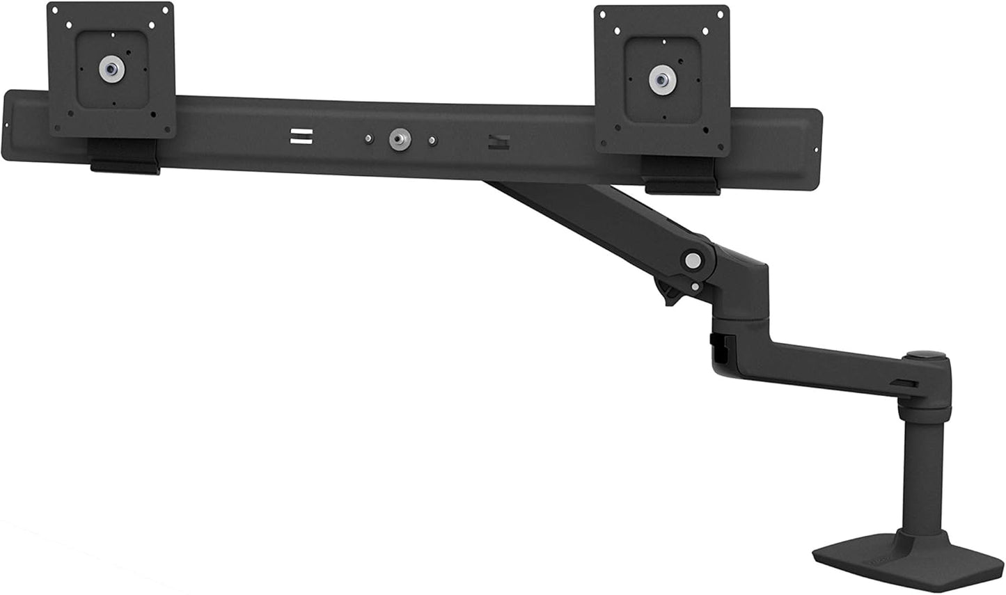 Dual Monitor Tischhalterung mit CF-Technologie, Schwarz 2 Monitors - Up to 25 inches Schwarz
