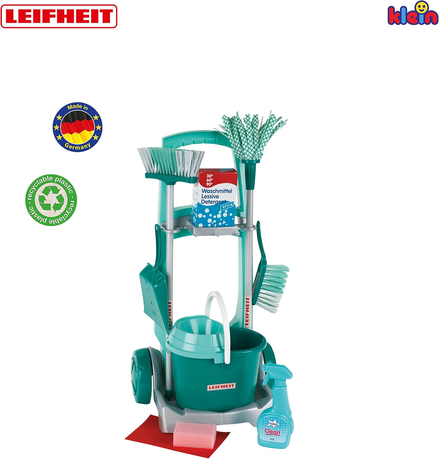 Leifheit Besenwagen mit robustem Zubehör