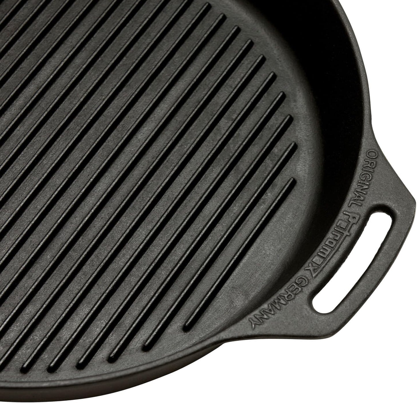 Grill-Feuerpfanne aus Gusseisen, mit Stiel 36 cm