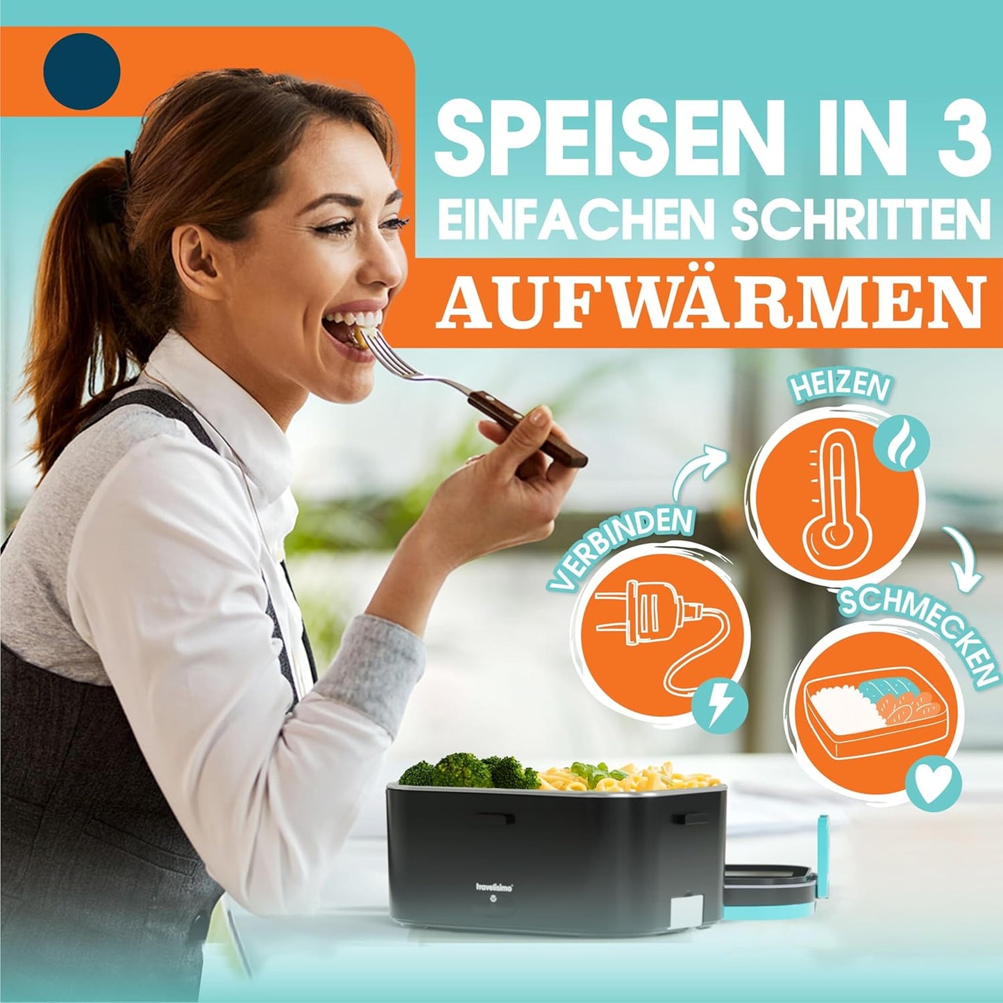 Elektrische Lunchbox XXL, Neon