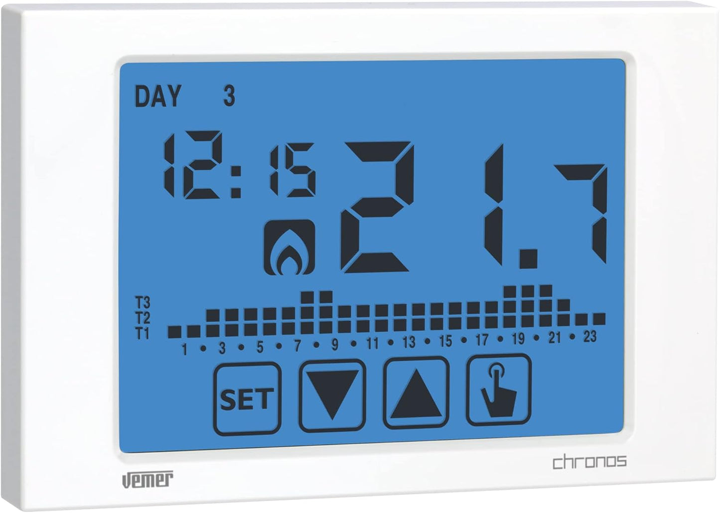 Digitaler Heizungsthermostat mit Touchscreen, Weiss
