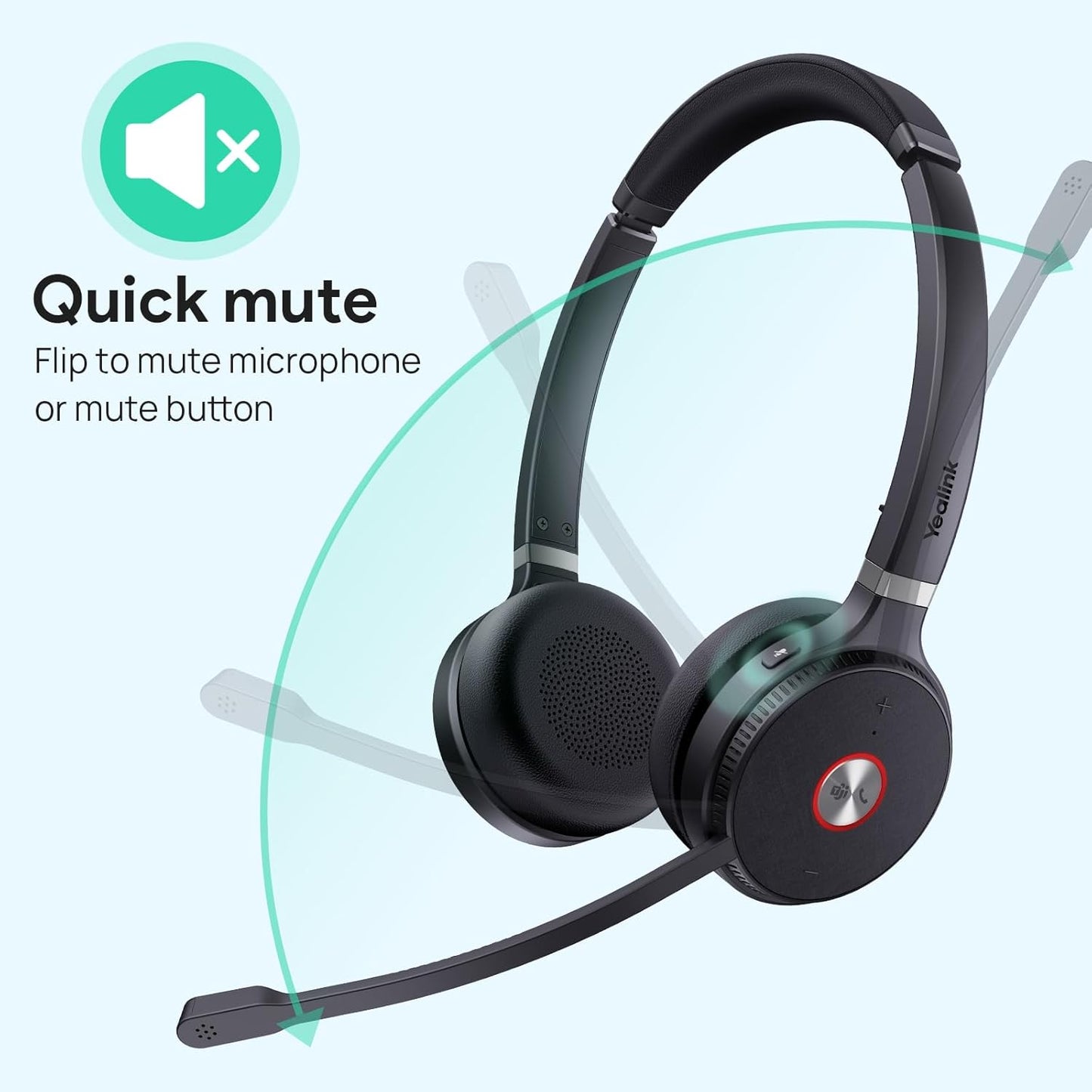 Kabelloses Mono-Headset WH62, Mono Black