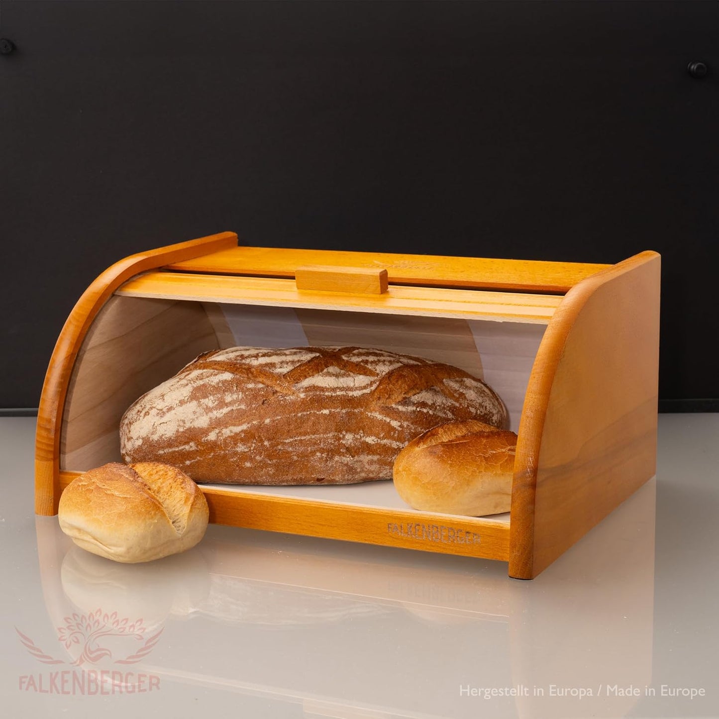Brotkasten mit Roll-Deckel, Honig XL