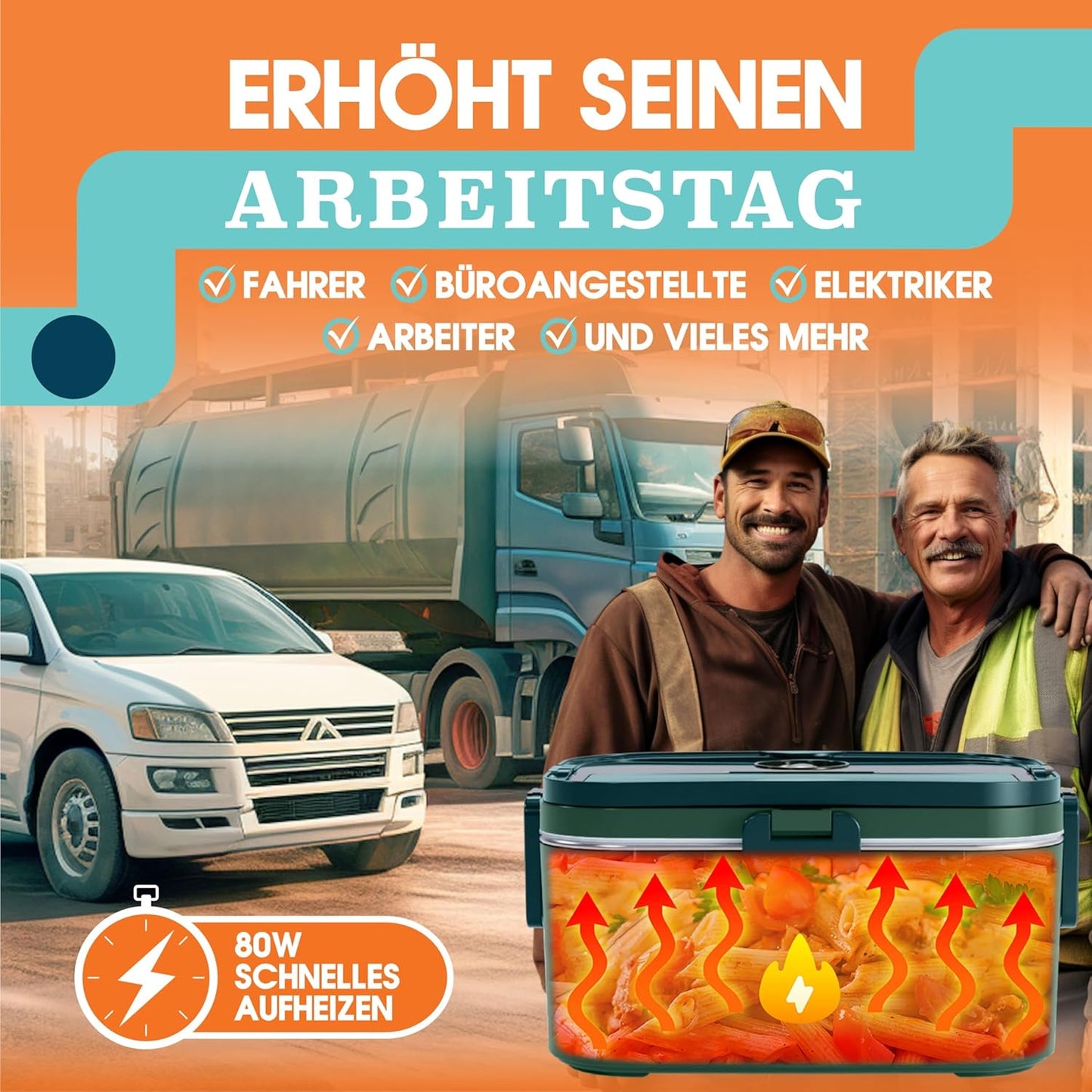 Elektrische Lunchbox, Dunkelgrün